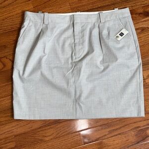 Gap Womens Skirt Gray Pleated Light Wash Stretch Career Size 14